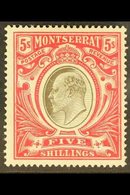 1904-08 KEVII 5s Black & Red, MCA Wmk, SG 33, Very Fine Mint For More Images, Please Visit Http://www.sandafayre.com/ite - Montserrat