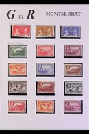 1937-51 FINE MINT COLLECTION Includes 1938-48 Definitives Complete To 10s Plus Additional 1½d, 2d, 3d, And 6d Perfs, 194 - Montserrat