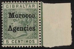 1898 5c Green, Variety "Inverted V For A", SG 1a, Very Fine Marginal NHM. For More Images, Please Visit Http://www.sanda - Sonstige & Ohne Zuordnung