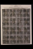 1917-30 COMPLETE SHEET. ½a Black Imperf Setting 10 (SG 34, Scott 10, Hellrigl/Vignola 33), Used Scarce COMPLETE SHEET Of - Nepal