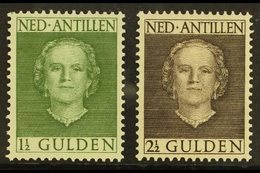 ANTILLES 1950-79 1½g Grey Green & 2½g Sepia  Perf 12½ X 12, SG 321/22, Very Fine Mint (2 Stamps) For More Images, Please - Other & Unclassified