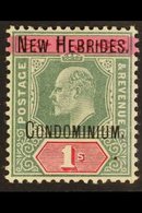 1908 1s Green And Carmine Wmk Crown CA, SG 9, Very Fine Mint. For More Images, Please Visit Http://www.sandafayre.com/it - Other & Unclassified