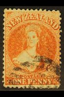 1862 1d Orange Vermilion, Wmk Large Star, Perf 13, SG 68, Fine Used, Neat Cancel. For More Images, Please Visit Http://w - Other & Unclassified