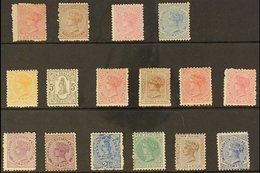 1874-1900 MINT "SIDEFACE" SELECTION. An ALL DIFFERENT Mint (with Gum) Selection Presented On A Stock Card That Includes  - Other & Unclassified