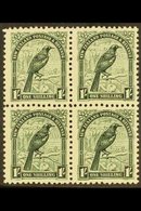 1941 1s Deep Green Parson Bird, Perf. 12½ SG 588b, Very Fine Mint Block Of Four With Three Never Hinged. For More Images - Otros & Sin Clasificación