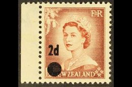 1958 2d On 1½d Brown-purple SURCHARGE ERROR, SG 763b, Never Hinged Mint Marginal Example. For More Images, Please Visit  - Other & Unclassified
