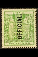 OFFICIAL 1927-33 5s Green, SG O113, Unused, No Gum, Cat.£325. For More Images, Please Visit Http://www.sandafayre.com/it - Otros & Sin Clasificación