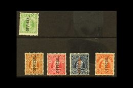 OFFICIALS 1910-16 KEVII ½d Yellow-green & 1910-16 Set Of 4, SG O73, O74/7, Very Fine Mint (5 Stamps). For More Images, P - Other & Unclassified