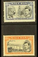 1938 2s 6d Black & Blue And 5s Black & Orange, Perf 13x11½, SG 58/59, Fine Mint. (2 Stamps) For More Images, Please Visi - Nigeria (...-1960)
