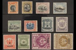 1904-05 "4 Cents" Surcharges, Complete Set, SG 146/57, Mint (12 Stamps). For More Images, Please Visit Http://www.sandaf - North Borneo (...-1963)