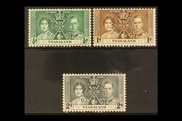 1937 Coronation Set Complete, Perforated "Specimen", SG 127s/129s, Very Fine Mint. (3 Stamps) For More Images, Please Vi - Nyasaland (1907-1953)