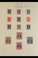 OFFICIALS 1947-51 KGVI FINE MINT Range Of Complete Sets, Incl. 1947, 1948-54, 1949 & 1951 Sets With Additional  10r Mage - Pakistán