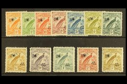 1931 10th Anniv Air Mail Opts (with Dates) Set Complete To 5s, SG 163/174, Very Fine Mint. (12 Stamps) For More Images,  - Papua New Guinea