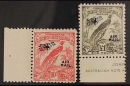 1932 10s And £1 Air Mail, (on Redrawn Issue Without Dates), SG 202/3, Very Fine Marginal NHM. (2 Stamps) For More Images - Papua-Neuguinea