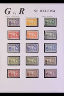 1937-49 FINE MINT COLLECTION Includes 1938-44 Complete Definitive Set With Most Being Never Hinged (incl 2s6d, 5s, And 1 - Saint Helena Island