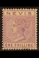 1890 1s Pale Violet, SG 34, Fine Mint. For More Images, Please Visit Http://www.sandafayre.com/itemdetails.aspx?s=648388 - St.Christopher-Nevis & Anguilla (...-1980)