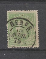 COB 30 Oblitération Centrale Double Cercle HERVE - 1869-1883 Léopold II
