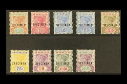 1897-1900 Complete Set Overprinted "SPECIMEN", SG 28/36s, Very Fine Mint. (9 Stamps) For More Images, Please Visit Http: - Seychellen (...-1976)