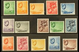 1938-49 KGVI MINT DEFINITIVE SELECTION Presented On A Stock Card With Chalky Paper Values To 1r & Ordinary Paper Values  - Seychelles (...-1976)