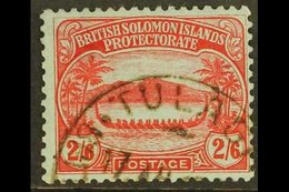 1908-11 2s6d Red/blue "Canoe", SG 16, Fine Used For More Images, Please Visit Http://www.sandafayre.com/itemdetails.aspx - British Solomon Islands (...-1978)