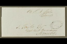 CAPE 1862 (29 Jan) Cover From Pearston To Somerset East, With Dated Oval Handstamp In Red On Reverse, Oval Arrival Mark, - Sin Clasificación