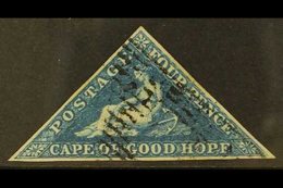 CAPE OF GOOD HOPE 1853 4d Deep Blue On Slightly Blued, SG 4, Used With 3 Margins. For More Images, Please Visit Http://w - Zonder Classificatie