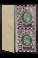 NATAL 1904 2s Dull And Bright Violet, Ed VII, SG 156, Very Fine Never Hinged Mint Vertical Marginal Pair. For More Image - Unclassified