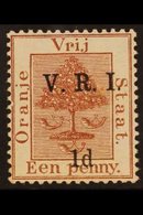 ORANGE FREE STATE 1900 1d On 1d Deep Brown (SG 3), SG 102a, Never Hinged Mint. A Superb Example Of This Very Scarce Stam - Zonder Classificatie