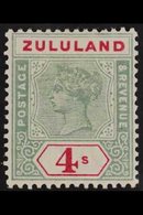 ZULULAND 1894-6 4s Green & Carmine, SG 27, Very Fine Mint. For More Images, Please Visit Http://www.sandafayre.com/itemd - Zonder Classificatie