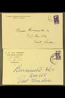 1940's DOCTOR BLADE VARIETIES ON COVERS. A Group Of Commercial Covers Bearing 1942-44 2d War Effort (SG 100) Single Stam - Unclassified