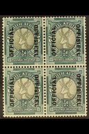 OFFICIAL 1937-44 ½d Green & Black, SG O32, Block Of 4, Lower Pair Never Hinged, A Fine Mint Block (2 Pairs) For More Ima - Zonder Classificatie