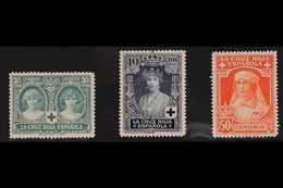 1926 Red Cross 30c, 40c And 50c (Edifil 332/34, Mi 305/07), Never Hinged Mint. (3 Stamps) For More Images, Please Visit  - Other & Unclassified