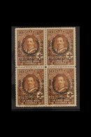 1927 25th Anniversary Of Coronation 10p Brown (Edifil 361, Mi 334, Sc B31, SG 429), BLOCK OF FOUR Very Fine Never Hinged - Other & Unclassified