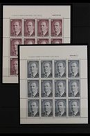 1996 King Juan Carlos I 300p And 500p (Edifil 3463/64, Mi 3308/09) In COMPLETE SHEETLETS OF 12 STAMPS (Edifil MP 54/55), - Other & Unclassified