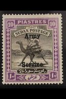 ARMY OFFICIALS 1906 - 11 10pi Black And Mauve, Wmk Quatrefoil, SG A16, Very Fine Mint. For More Images, Please Visit Htt - Sudan (...-1951)