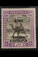 ARMY OFFICIALS 1906 - 11 10pi Black And Mauve, Wmk Quatrefoil, SG A16, Very Fine Mint. For More Images, Please Visit Htt - Soedan (...-1951)