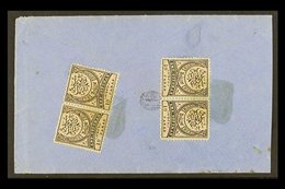 1876 "OTTOMANS" COVER 10pa Black & Mauve (SG 82) X2 Pairs On Cover Addressed In Arabic, Tied By Indistinct Square Seal P - Andere & Zonder Classificatie