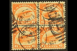 1918 AIR 6c Orange "Curtiss Jenny", Sc C1, Fine Used CENTRE LINE BLOCK OF FOUR For More Images, Please Visit Http://www. - Sonstige & Ohne Zuordnung