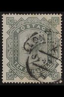 1867-83 10s Grey- Green On Blued Paper Wmk Anchor, SG 131, Used, A Lovely Example With A Light Hooded London Cds Over On - Andere & Zonder Classificatie