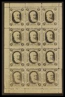 1884 TELEPHONE STAMPS 1d Black, Complete Pane Of Twelve NATIONAL TELEPHONE COMPANY Stamps, Barefoot 1, Never Hinged Mint - Otros & Sin Clasificación