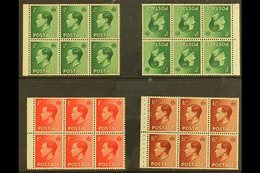 BOOKLET PANES 1936 ½d Upright & Inverted Watermarks, 1d & 1½d Wmk Upright In Panes Of 6, SG 457/9, Never Hinged Mint (4  - Unclassified