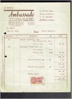 FACTURE 1941 AMBASSADE PARFUMERIE DE MARBEL 189 RUE ARMAND  SILVESTRE A COURBEVOIE SEINE - Droguerie & Parfumerie
