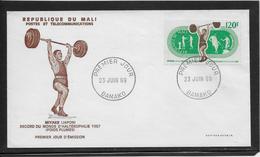 Thème Haltérophilie - Jeux Olympiques - Sports - Enveloppe - Gewichtheben