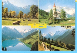 Autriche-Österreich-Tirol-Tyrol-Sommerfrische Europas-Multivues-Kühe (Küh)-Vaches-cachet "Ehrwald-Tirol-Zugspitze" - Ehrwald