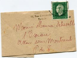 FRANCE BANDE-JOURNAUX  AFFRANCHIE AVEC LE N°688  80c VERT DEPART (PARIS) ?-?-? POUR LA FRANCE - 1944-45 Marianne De Dulac