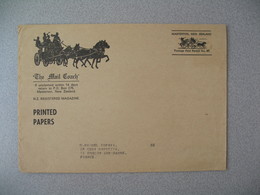 Nouvelle-Zélande The Mail Coach Masterton Registered Magazine  Lettre Postage Paid Permit N° 85 - New Zealand Cover - Covers & Documents