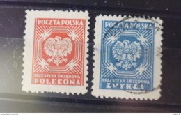 TIMBRE DE POLOGNE.  YVERT N°21.22 - Oficiales