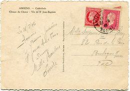 FRANCE CARTE POSTALE  DEPART AMIENS 21-6-46 SOMME POUR LA FRANCE - 1944-45 Marianne De Dulac