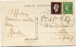 FRANCE CARTE POSTALE  DEPART ? 21-3-46 POUR LA FRANCE - 1944-45 Marianne (Dulac)