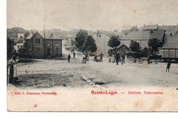 Saint-Léger  Station Panorama Bien Animée Attelage N'a Pas Circulé - Saint-Léger